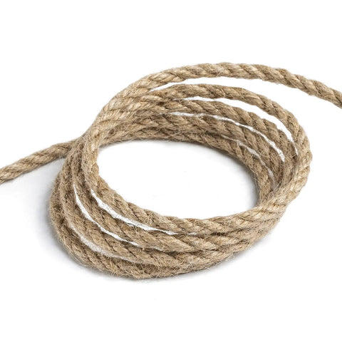 Coiled Rugged 5mm Natural Jute Twine Heavy Duty Rope, 328 Feet, Boss Grade for DIY Crafts, Gardening, Eco Friendly Projects