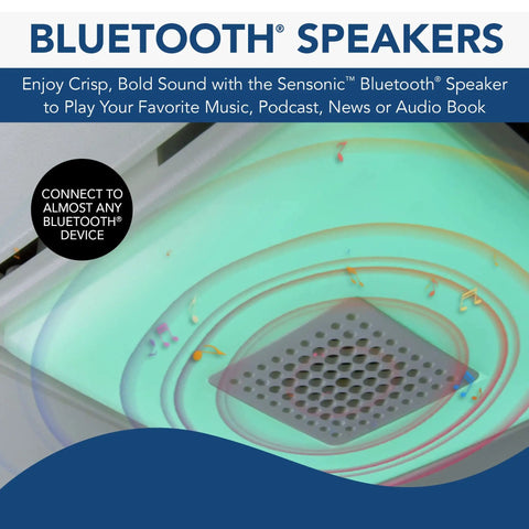 Bluetooth speaker feature of Replacement Bath Fan Cover With Color Changing LED Light Adjustable Brightness And Scene Modes