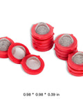 Fresh 20 Piece Garden Hose Washers With Stainless Steel Mesh Screen Filter And Rubber Seal For 1 Inch Water Supply Anti Clog Repair Kit, red