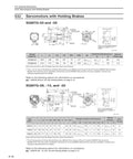 CHUNYE SGM7G servo motor with holding brake, front and side views with dimensional drawings (SGM7G-03/05, -09/13/20).