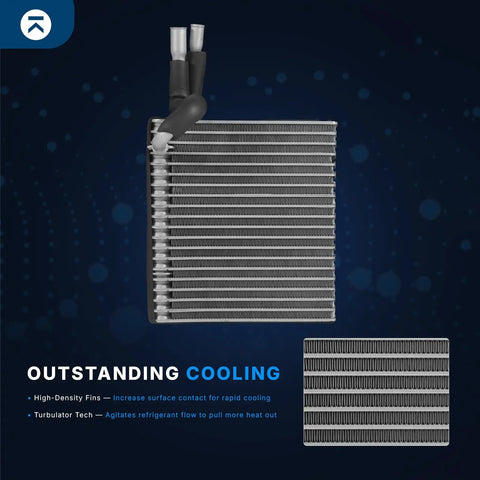Beats The Heat AC Evaporator Core For Dodge Ram 1500 2500 3500 2002 To 2006 Direct Replacement, high-density fins for cooling.