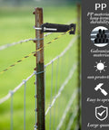 48 Pack Tube Post Insulators For Electric Fence Wire, T Post Insulators securing wire to metal fence post, weather resistant.