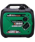 Green 2500 Watt Portable Inverter Generator for Camping and RVs, Ultra Quiet 60 DB Gas Power with CO Auto Shutdown