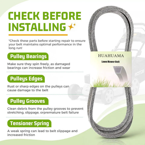 One Half Inch By Eighty One Inch Lawn Mower Drive Belt Replacement For GT And GTH Series Mowers 532420807 OEM Compatible Belt