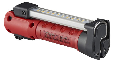 Rechargeable 500 Lumen Compact LED Work Light With Color Rite Technology Five Lights In One For Inspections, Home Projects And Worksites Do It All Warm White Cool White UV Area Light And USB Cable Red featuring compact red design