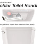 Chrome Polished Toilet Flush Handle Replacement For Side Mount Toilet Tank Lever Easy Install Upgrade Your Bathroom