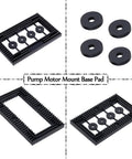 Pool Pump Pad Anti-Vibration Mount Base For Quiet Operation In Pools And Hot Tubs, Rubber Vibration Dampening Pad shown in parts
