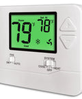 No Frills Manual Thermostat For Home With 1 Heat 1 Cool Non Programmable Control Green Backlight Easy Dial Temperature Adjustment