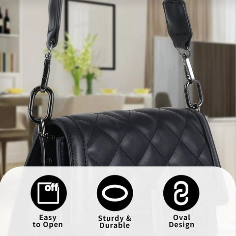 10 Pack Black Mini Carabiner Clips 1 Inch Tiny Spring Snap Hooks Heavy Duty Key Ring For Car Keys Keychain Wallet Backpack
