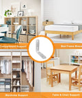 40 Pcs L Bracket Corner Brace Set Stainless Steel 2 Inch 50mm x 50mm supporting shelves, bed frame, wardrobe, and furniture