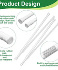 4 Pack Window Security Bars With Adjustable Sliding Glass Door Locks For Kid Proofing And Home Safety, Extendable Tension Rods
