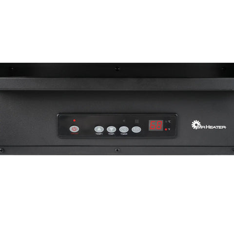 Control panel of Ceiling Mount Garage Heater 7500W And 6250W 240V With Adjustable Louvers And Tilt Head Overheat Protection High Low Heat