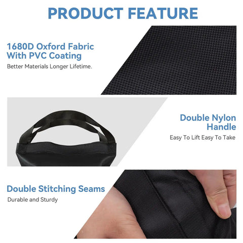 Heavy Duty Sand Bags For Canopy Legs Set Of 4 Empty Weight Bags For Pop Up Tents Fill With Sand Pebbles Or Soil, fabric details
