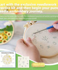 Beginner Punch Needle Kit For Adults With All Tools And Materials Easy To Follow Instructions And Video Tutorials Linen With Water Soluble Pattern Complete Starter Embroidery Set For Spring Bloom Designs