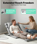 Heavy Duty Electric Lifting Backrest With Adjustable Angle For Hospital Beds fits a man being assisted, showing the remote control and power cable.