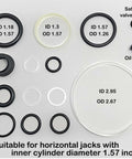 Image of 15 Piece 3 Ton Hydraulic Floor Jack Seal Kit With O Ring Seals Complete Fix Kit For SUVs Trucks And Automotive Jacks Universal Fit