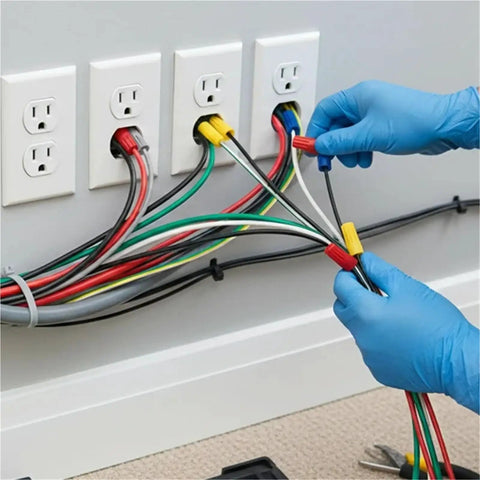 Huge 500PCS Wire Connector Kit With P1 Through P6 Twist Terminal Caps For Solid And Stranded Copper Wiring That Really Locks Things Down Tight And Keeps Your Electrical Gigs Safe From Shorts Or Accidental Shocks. Connecting bundled wires to wall outlets