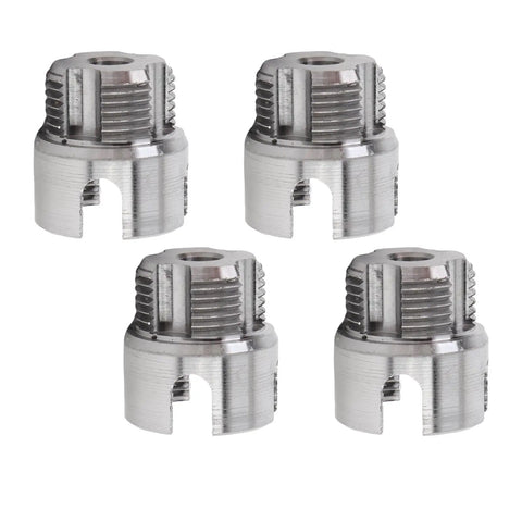 WALFRONT 4 Piece Pipe Threading Kit With Hex Shank High Hardness Alloy Steel Cutter And Threader For PVC PPR Pipes Electric Drill Compatible, four alloy steel threaders.