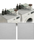 Moonstone Grey 2 Pack Washer And Dryer Top Cover Protectors 25 By 25 Inches Waterproof Silicone Dust Guards installed on machines