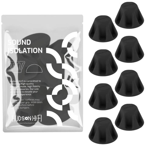 Speaker Isolation Feet 8 Pack 1.5 Inch Rubber Pads Non-Adhesive Anti-Vibration Bumpers with packaging