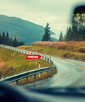 Outdoor Event Parking Signs With Stakes, 8 Pack, 17x6 Inches, Double Sided Arrow Signs guiding traffic on a rural road