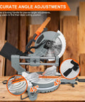 Professional Grade 10 Inch Sliding Compound Miter Saw Fueled By A Boss 15 Amp Motor with accurate angle adjustments.
