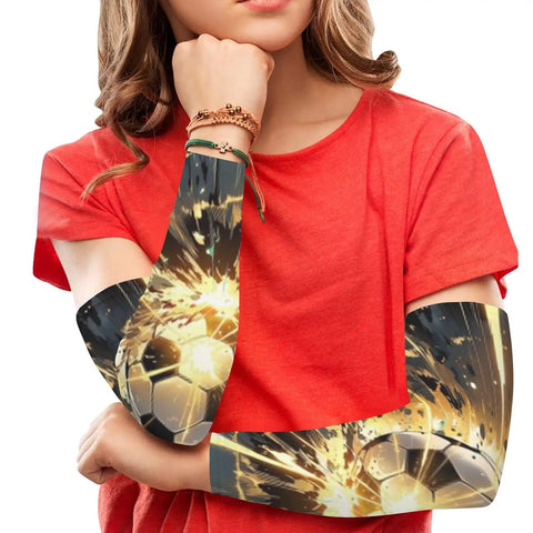 Beat The Summer Heat With These Fly Cooling Arm Sleeves Ultra Soft Ice Silk Fabric Keeps You Chilling During Running Golf Or Cycling Two Pack featuring a unique soccer design.