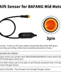 Gear Sensor For Bafang BBS Mid Drive Electric Bike Shifter Sensor with 3 Pin Connector