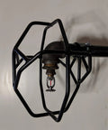 Heavy Duty Fire Sprinkler Head Protector Cage Super Strong Welded Steel Impact Guard For 1 To 3 Inch Pipes mounted on wall.