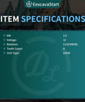 Item specifications for High Torque Starter For Chevy Small Block 350 Engine 12V 2.2Kw including kW, voltage, rotation details.