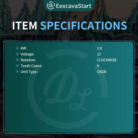 Item specifications for High Torque Starter For Chevy Small Block 350 Engine 12V 2.2Kw including kW, voltage, rotation details.