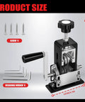 Drill Powered Wire Stripping Tool For Scrap Copper, Adjustable Hand Crank Wire Stripper, dimensions and accessories shown