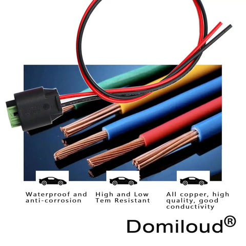 Straight Fire Coolant Temperature Sensor Connector Pin Plug Wiring Harness Pigtail for Chevy GMC Buick showing connector and wires.