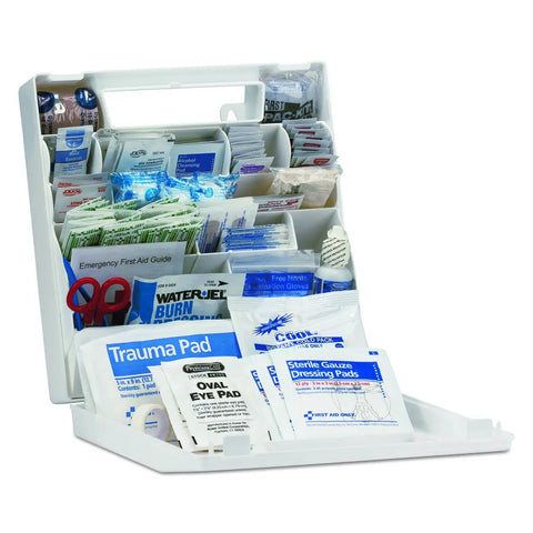 ANSI 2015 A Plus And OSHA Compliant First Aid Kit For 50 People Grab-and-Go 183-Piece Emergency Medical Kit For Home Car Office Or Worksite With Bandages Gauze Ointments Gloves Scissors Tweezers CPR Mask Eye Wash