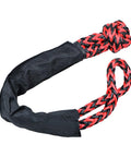 Heavy Duty Synthetic Soft Shackles With Black Red Protective Sleeve Four Pack Plus Two Recovery Rings 38000 Lbs Shackles And 41000 Lbs Rings For Off Road Rigs ATV UTV SUV Trucks Marine Farming Industrial showing close-up of black and red braided shackle with sleeve