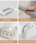 Beast Mode Cast Iron Toilet Safety Rails With Quick Fold Handles, showcasing solid frame and non-slip grip features.