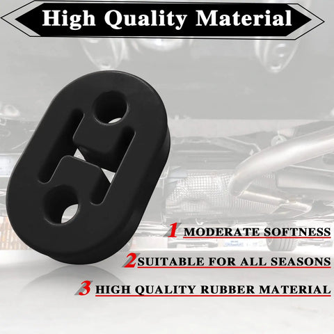 2 Pack Exhaust Hanger Rubber With 2 Holes Adjustable Insulator For Cars Trucks Jeeps SUVs High Quality Rubber Material