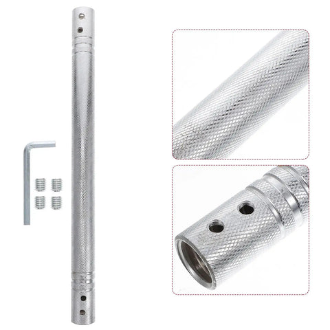 Dumbbell Connecting Bar for Home Gym Use, Steel Tube Barbell Connector with anti-slip grip and bolts, Strength Training Accessory for Men