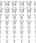 48 Piece Dowel Center Pins Set Must Have For Woodworking includes chrome-plated steel dowel centers in various sizes for accurate hole marking.
