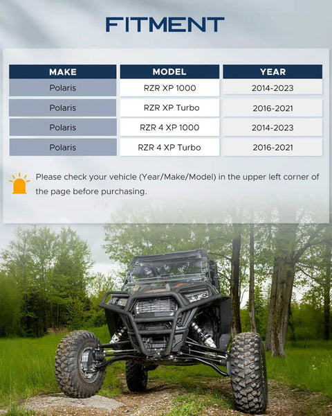 Rear Radius Arm For RZR XP 1000 And 4 XP 1000 2014-2023 And XP Turbo 16-21 High Clearance Boxed Rear Radius Rods With Adjustable Heim Joints DOM Steel Tubing fitted on Polaris RZR