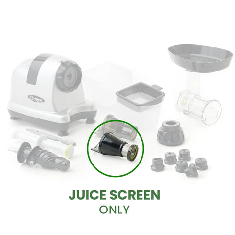 Juicer Replacement Screen for Models J8006HDS J8006HDC J8008C 8007 8008 MM900HDS Black 1 Piece shown with juicer parts