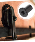 Five Piece Sliding Barn Door Track Spacers Set Heavy Duty Connection Hardware For Smooth Operation Black Flat Track Spacers