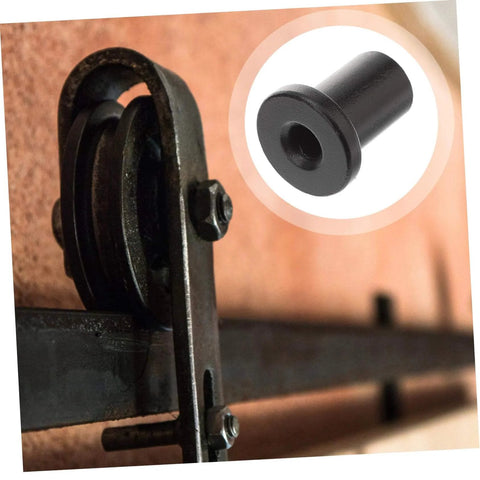 Five Piece Sliding Barn Door Track Spacers Set Heavy Duty Connection Hardware For Smooth Operation Black Flat Track Spacers