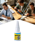 Heavy Duty Eyeglasses Repair Glue For Busted Frames Yields Hella Tough Rock Solid Bond Quick Dry Formula shown with male users repairing glasses.