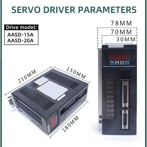 Paired AASD 15A Driver with Modbus for Beefy Precision Closed Loop Servo Motor with Encoder Feedback