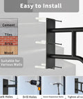 Heavy Duty Wrought Iron Handrails For Outdoor Steps And Indoor Stairs Built Like A Tank With Rustproof Frosted Black Finish installation guide for various wall types.