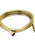 Handheld Shower Hose 69 Inch Polished Brass Finish With One Half Inch IPS Connection, coiled metal construction