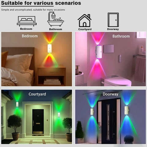 No Fuss Rechargeable Motion Sensor Lights Indoor With Magnetic Rgb Wall Sconces Auto On Off Night Light For Closets Hallways And Steps Plug And Play Vibe Sweet No Sweat Setup 2 Pack Solid Build in bedroom, bathroom, courtyard, and doorway scenarios.