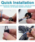 Quick installation of M12 5 Pin Male And Female Panel Mount Circular Aviation Connector 12mm Industrial Waterproof IP67 Outdoor Cable Joint.