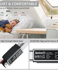 Ultra Compact 12V Mini Linear Actuator Packing A Rock Solid 4 Inch Stroke And 21 Pound Push Pull Force IP54 Waterproof Heavy Duty Electric Linear Slider close-up with metal gear.
